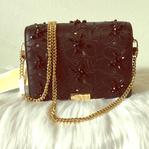 Michael Kors Handbags - MICHAEL KORS Jade Medium Gusset Clutch NWT